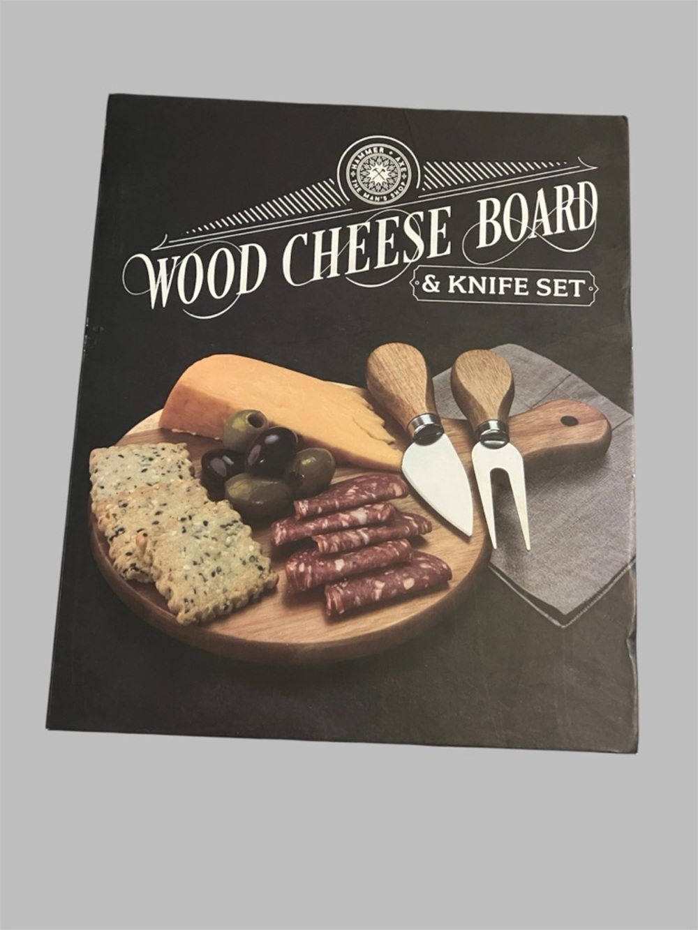 Wood Cheese Board & Knife Set - Natural Wood Color